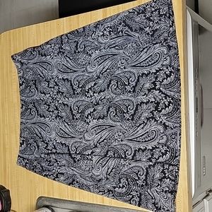 Black and White Patterned Skirt